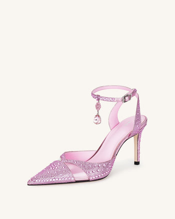 Haidi Künstliche Kristall-Pumps - Rosa
