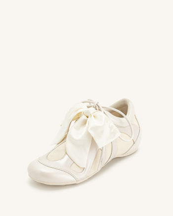 Rosie Low-Top-Sneaker mit Schleife - Weiß