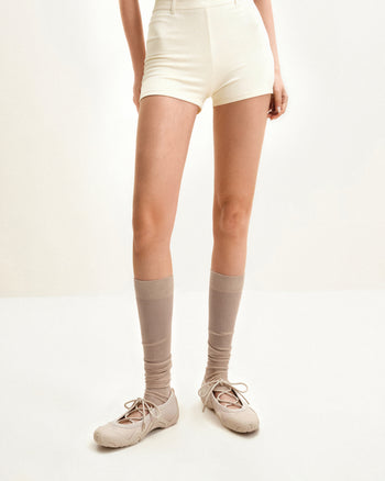 Caitlin Schnür-Ballerina-Sneaker - Beige