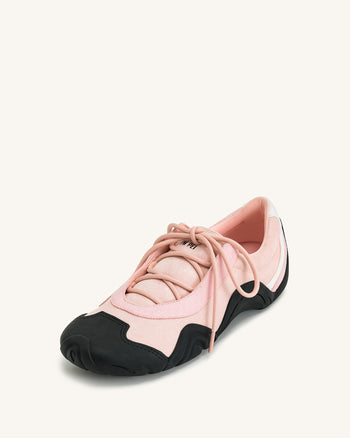 Caitlin Schnür-Ballerina-Sneaker – Rosa