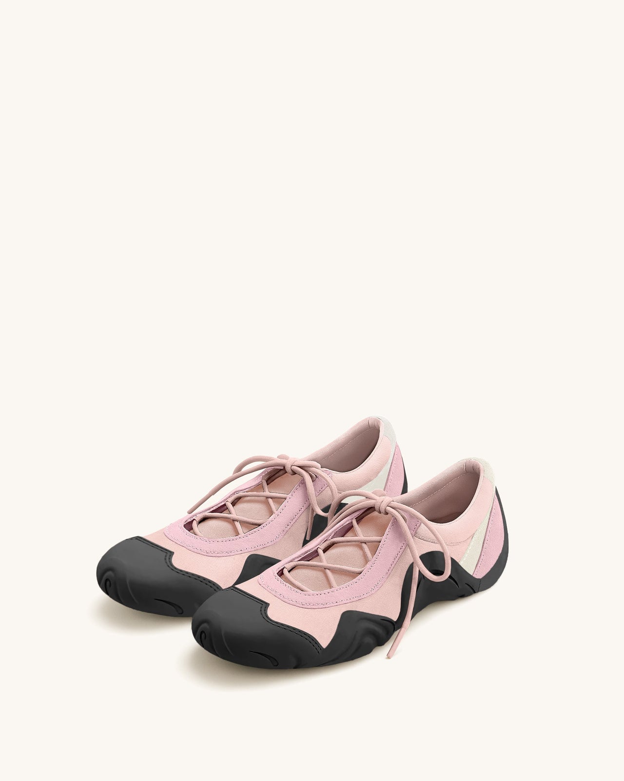 Caitlin Schnür-Ballerina-Sneaker – Rosa