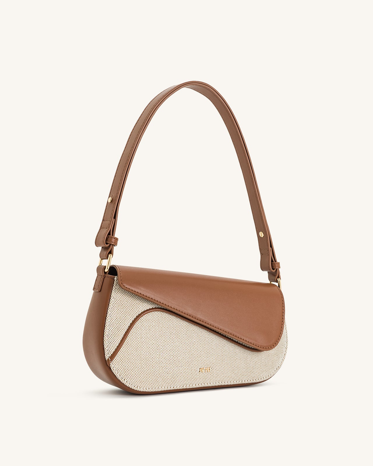 Addisyn Schultertasche - Braunes Canvas