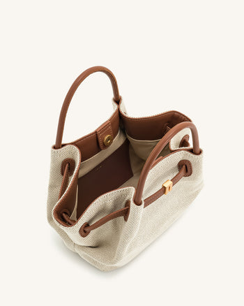 Hana Mini-Shopper - Braunes Canvas