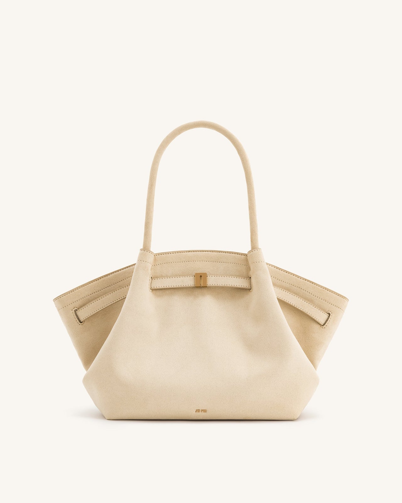 Hana mittelgroße Tote-Bag aus Kunstwildleder - Weiß