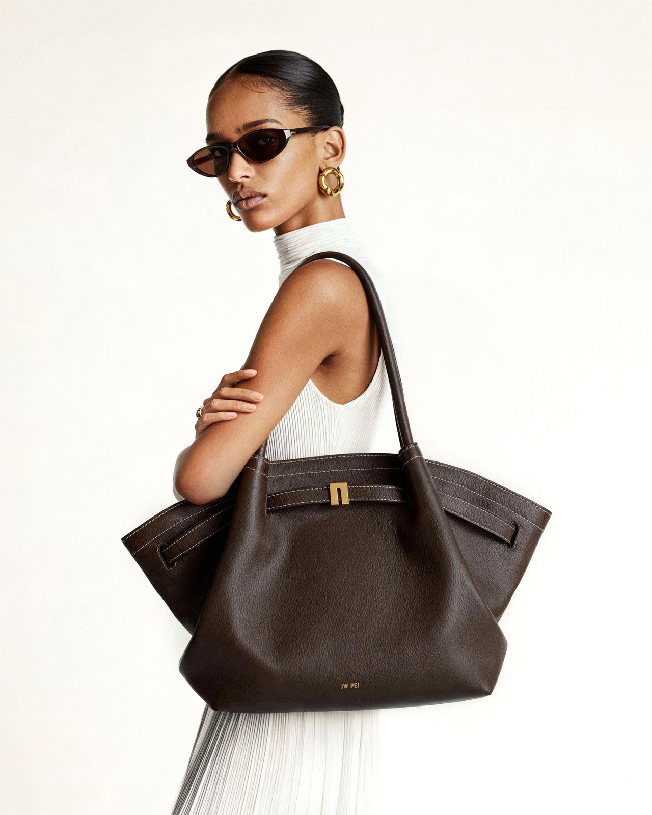 Hana Große Einkaufstasche - Dunkelbraun