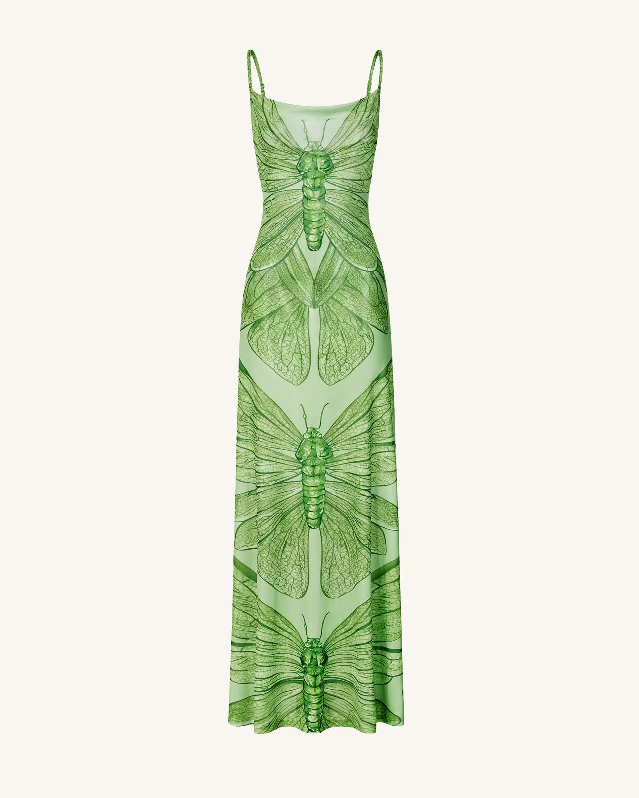 Libellen Totem Maxikleid - Grün