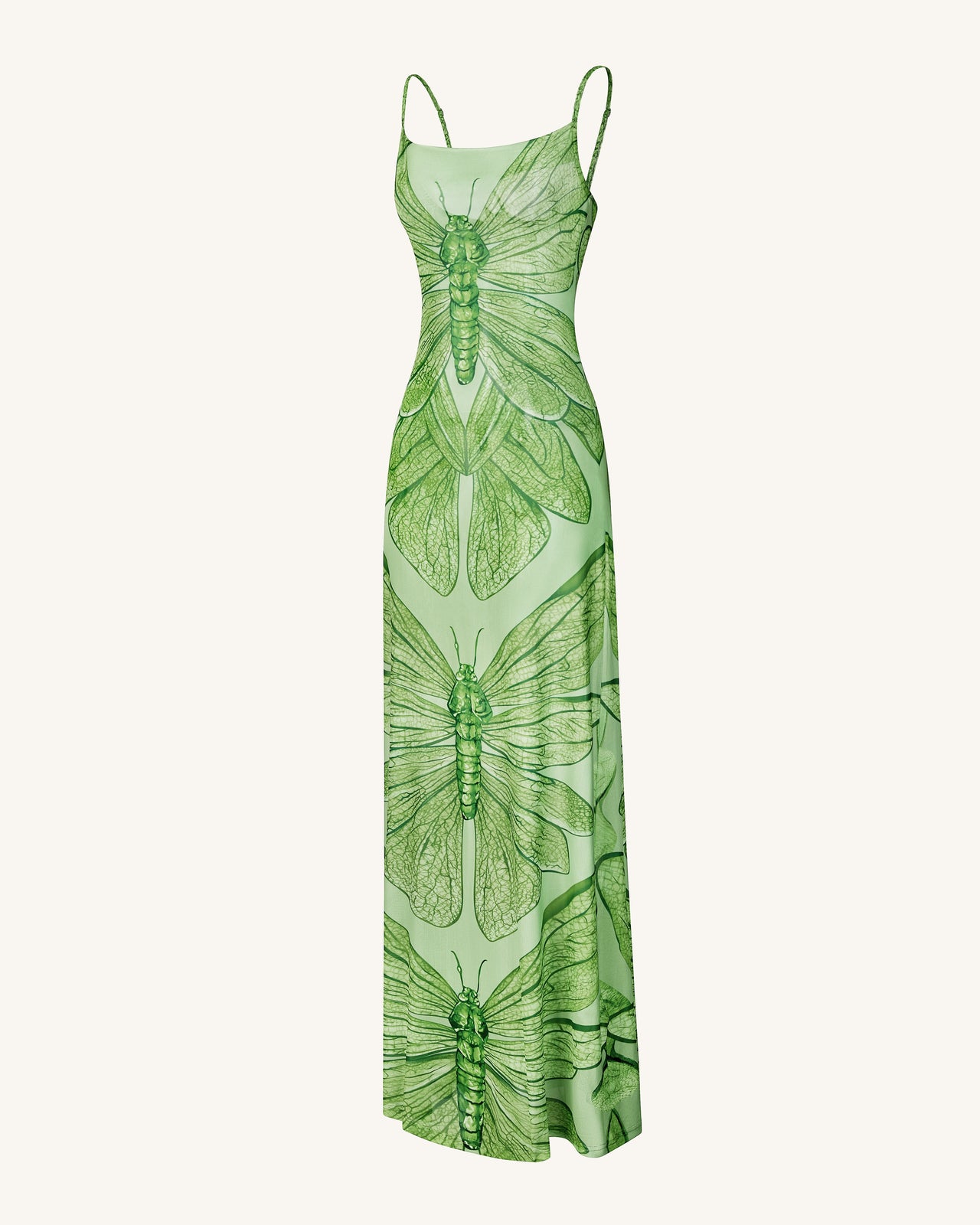 Libellen Totem Maxikleid - Grün