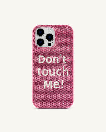 iPhone-Hülle "Don't Touch Me!" – Mehrfarbig Rosa