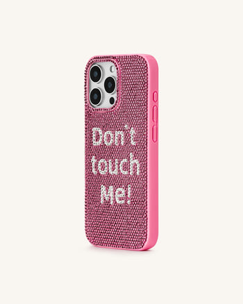 iPhone-Hülle "Don't Touch Me!" – Mehrfarbig Rosa