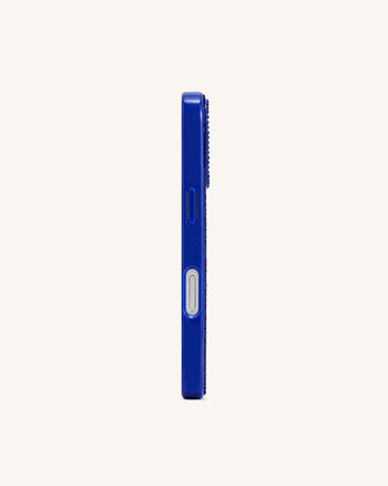 Handyhülle mit Fischmuster – Blau/Weiß