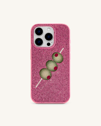 Olive Skewer Handyhülle mit Strass – Rosa