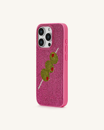 Olive Skewer Handyhülle mit Strass – Rosa