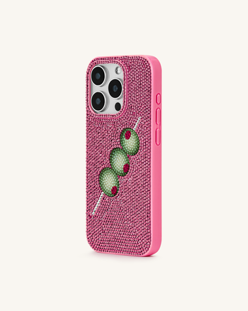 Olive Skewer Handyhülle mit Strass – Rosa