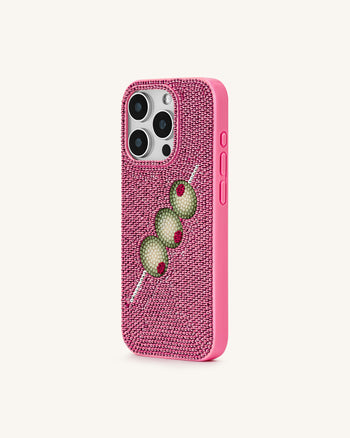 Olive Skewer Handyhülle mit Strass – Rosa