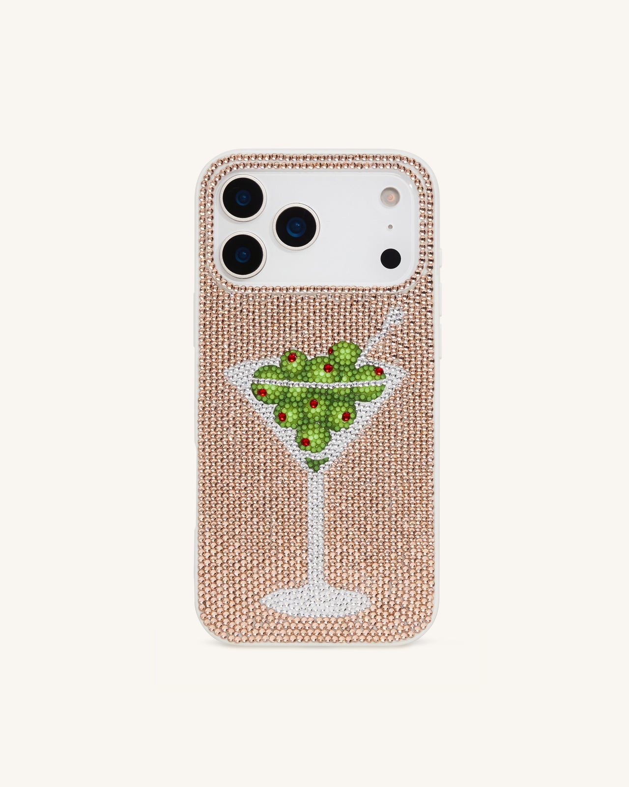 Olive Martini Kunstkristall Handyhülle - Gold