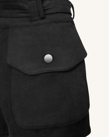 Abigail High-Waisted Utility-Shorts - Schwarz