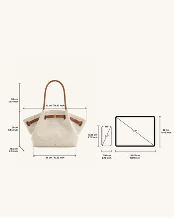 Hana Medium Tote Bag – Brauner Canvas