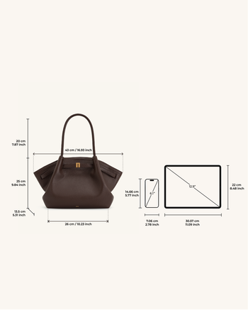 Hana Medium Tote Bag – Dunkelbraun