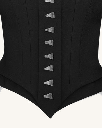 Lydia Korsett-inspirierter Blazer - Schwarz