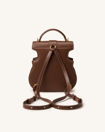 Henkeltasche in Geigenform - Dunkelbraun