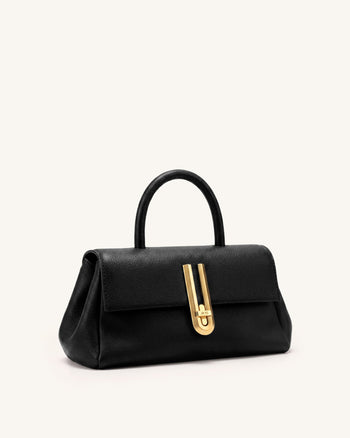 Evania Henkeltasche mit U-Schloss - Schwarz