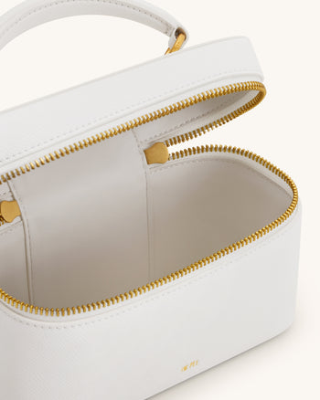 Cleo Henkeltasche in Kastenform - Off-White