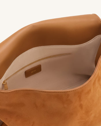 Sienna Hobo-Tasche aus Kunstwildleder - Braun