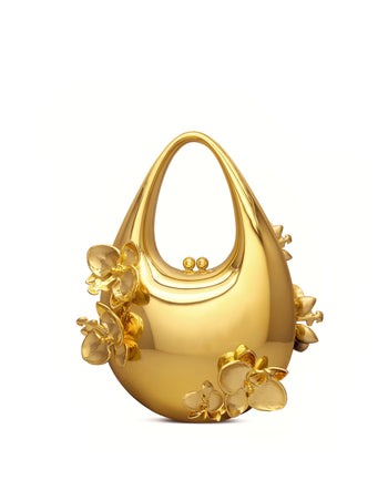 Lydia Blumengeschmückte Handtasche - Gold