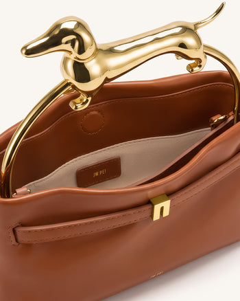 Maeve Dackel-Henkeltasche – Cognac