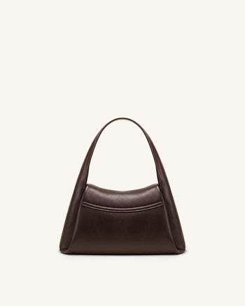 Carmen Henkeltasche mit Klappe - Dunkelbraun