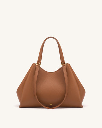 Virelia Tote Bag mit Doppelgriff - Cognac