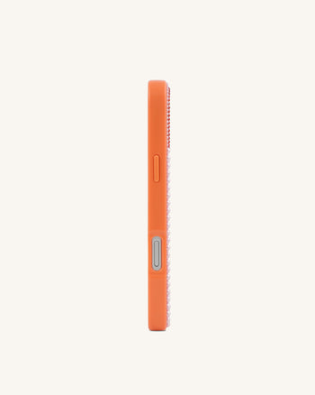 Handyhülle mit mediterranen Sardinen aus Kunstkristall – Orange