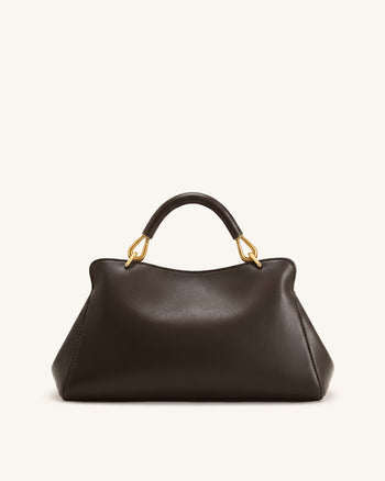 Lucia Längliche Handtasche – Dunkelbraun