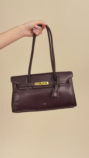 Yara Schultertasche – Dunkelbraun