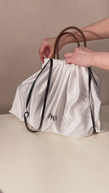 Nala Große Tote Bag aus Kunstveloursleder - Braun