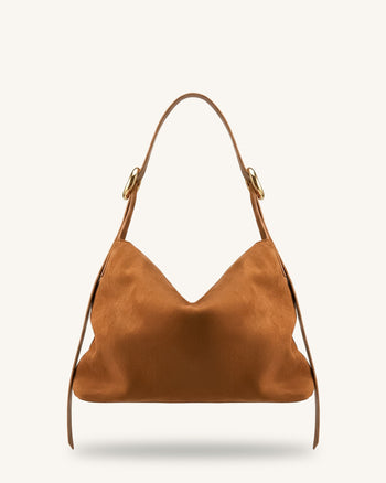 Sienna Hobo-Tasche aus Kunstwildleder - Braun