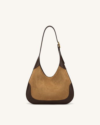 Willow Hobo-Tasche mit Besatz aus Wildlederimitat - Braun