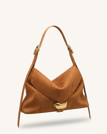 Sienna Hobo-Tasche aus Kunstwildleder - Braun