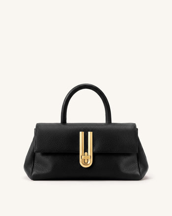 Evania Henkeltasche mit U-Schloss - Schwarz