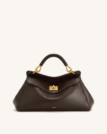 Lucia Längliche Handtasche – Dunkelbraun