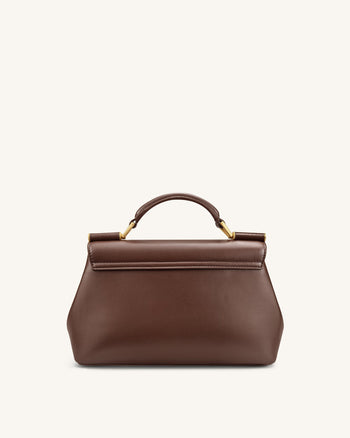 Audrey Überschlagverschluss Henkeltasche - Braun
