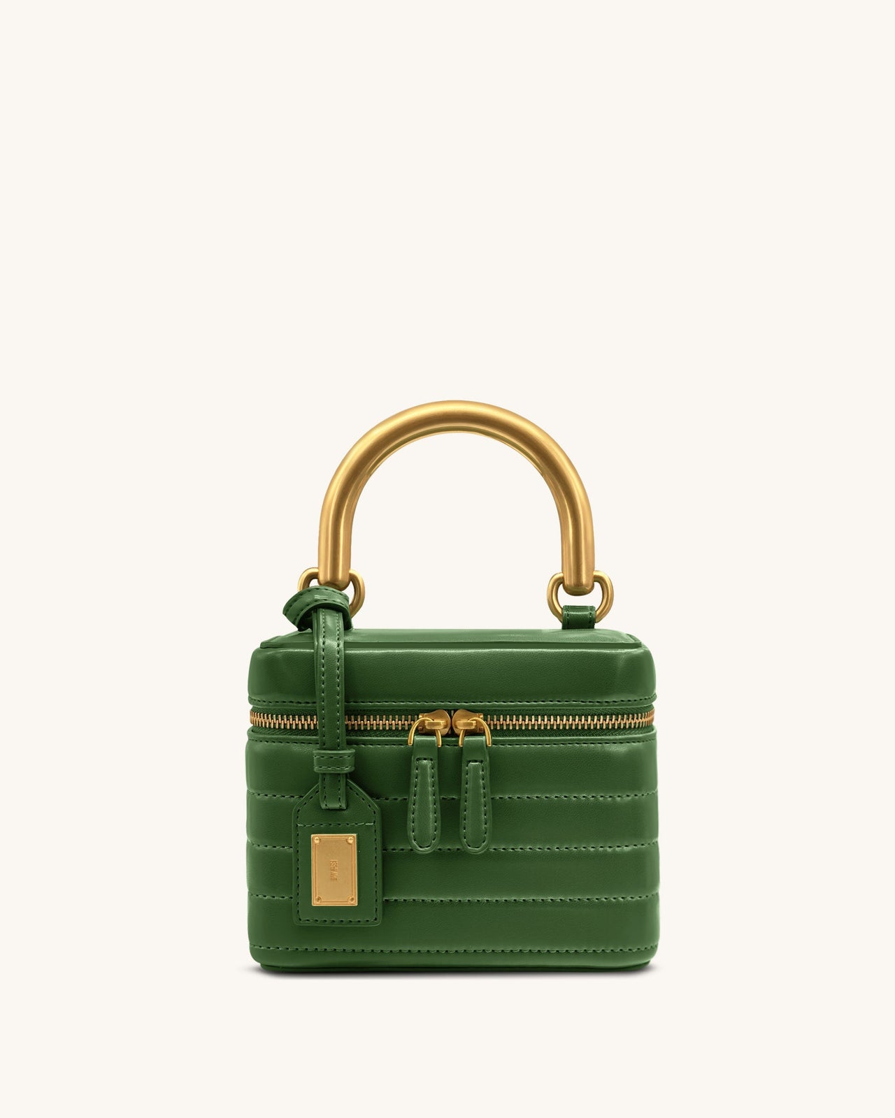Evelyn Gesteppte Box-Henkeltasche - Grün