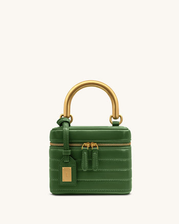 Evelyn Gesteppte Box-Henkeltasche - Grün