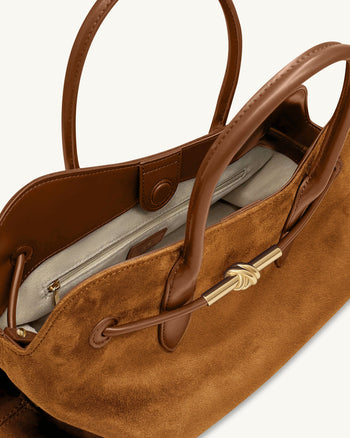 Adele Shopper mit Metall-Seilknoten - Karamellbraun