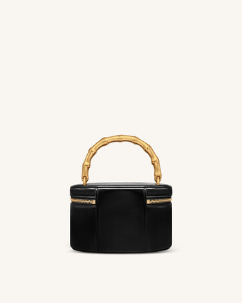 Natalie Handtasche mit geometrischem Metallanhänger - Schwarz