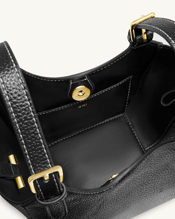 Ines Vorhängeschloss Shopper - Schwarz