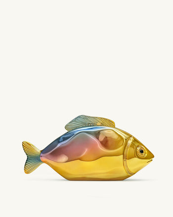 Fischförmige Clutch - Gold/Blau