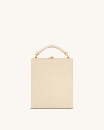 Elle Buch-Henkeltasche mit Picknickmuster - Khaki