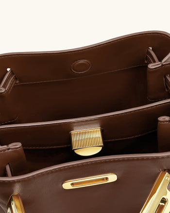 Charlene Double Buckle Hobo Tasche - Braun