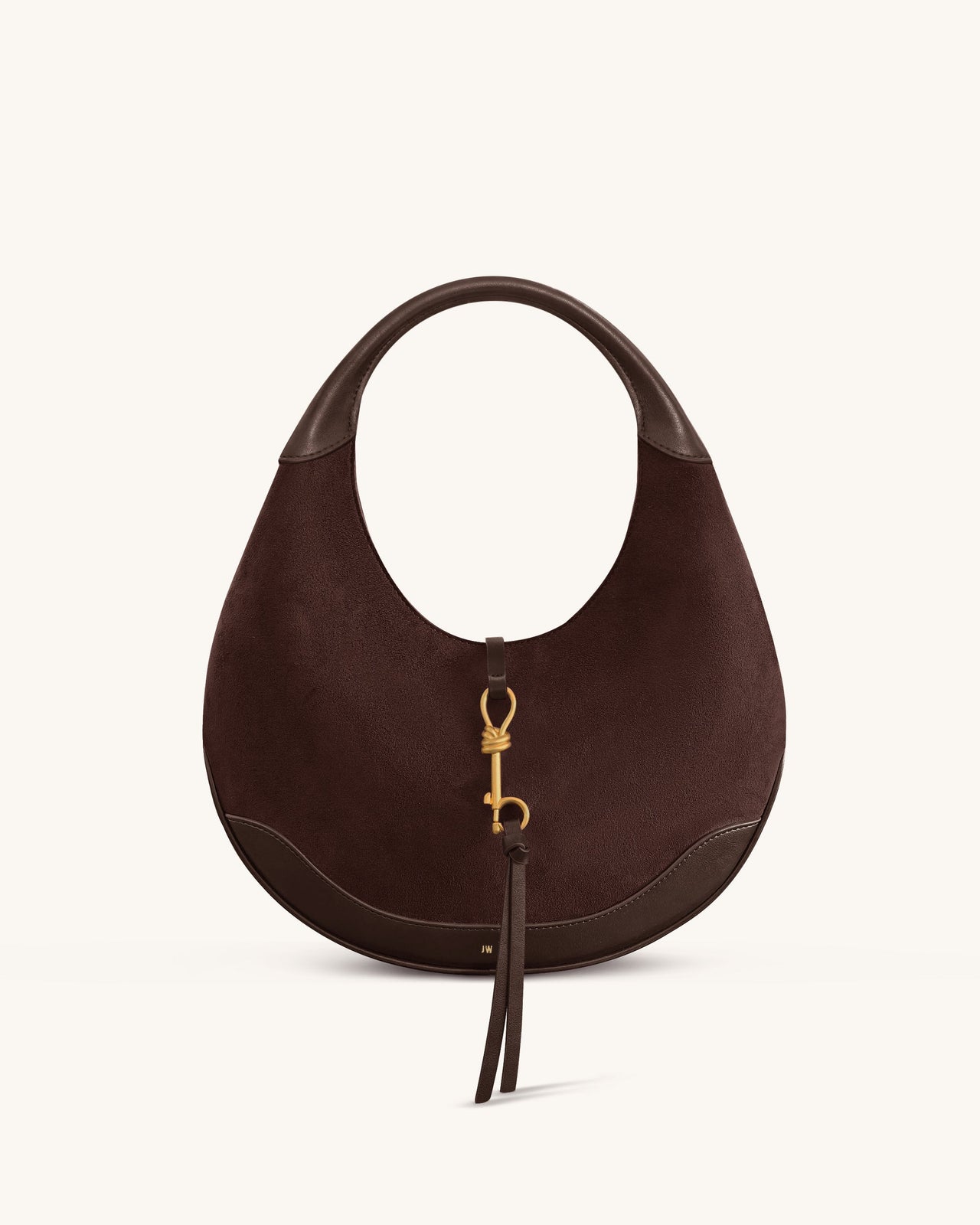Colette Wildlederimitat Halbmond Hobo Bag - Dunkelbraun